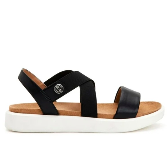 GIANI BERNINI Womens Black Crisscross Straps Slingback Sandal 7.5 M - Picture 2 of 4